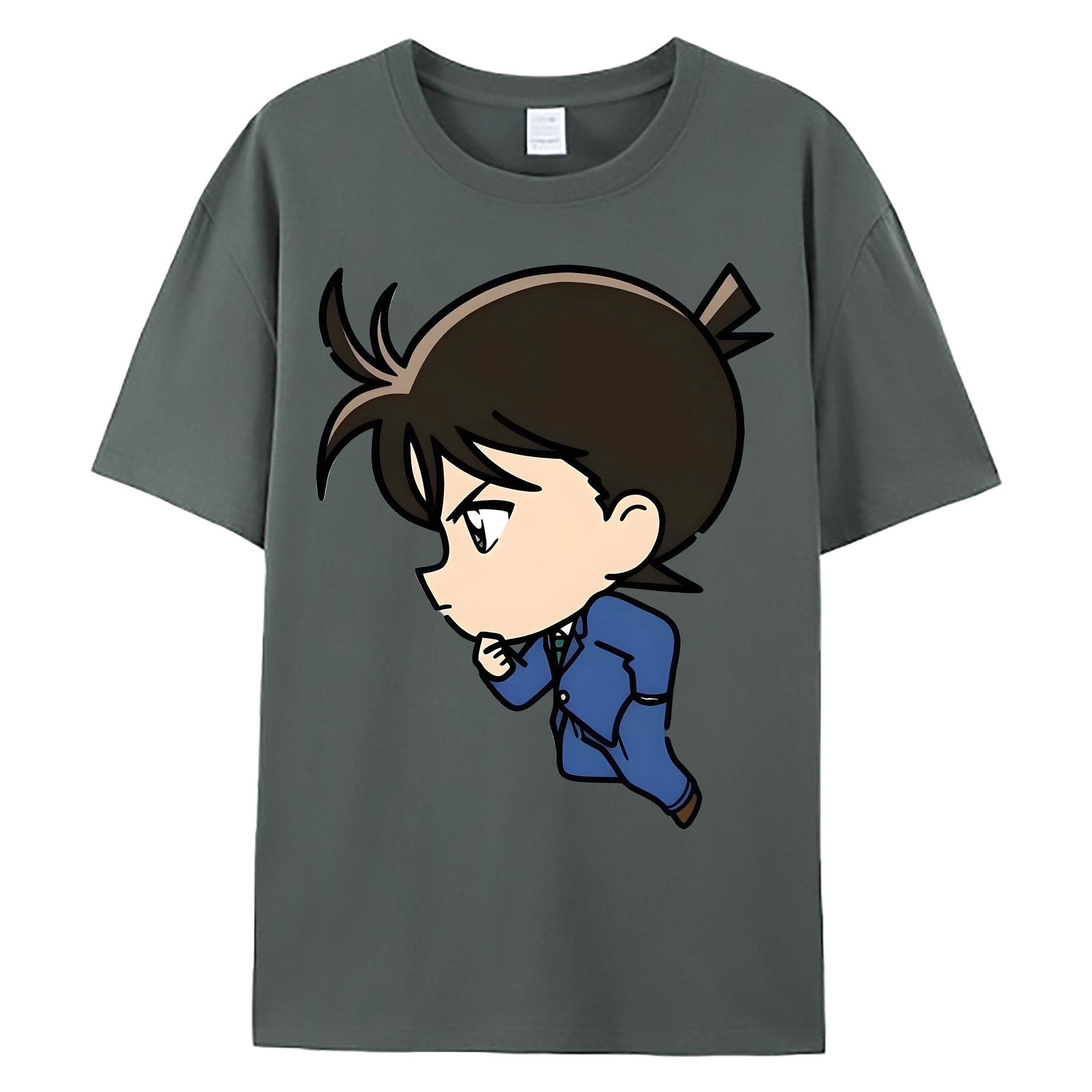 （画像用） 名探偵コナン 江戸川 コナン Detective Conan Conan Edogawa 綿100％ メンズ半袖Tシャツ｜肌触りやわらか＆通気性